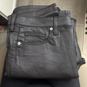 Black Pleather Jeans